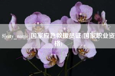 伊犁哈萨克国家应急救援员证(国家职业资格)