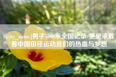 伊犁哈萨克男子5000米全国记录-更是承载着中国田径运动员们的热血与梦想