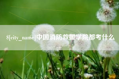 伊犁哈萨克中国消防救援学院都考什么
