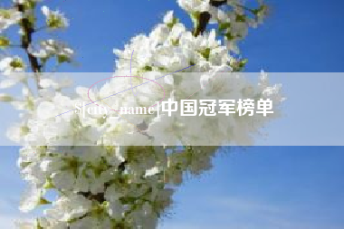 伊犁哈萨克中国冠军榜单