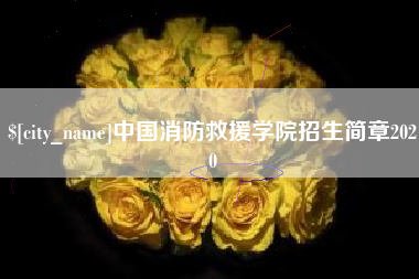 伊犁哈萨克中国消防救援学院招生简章2020